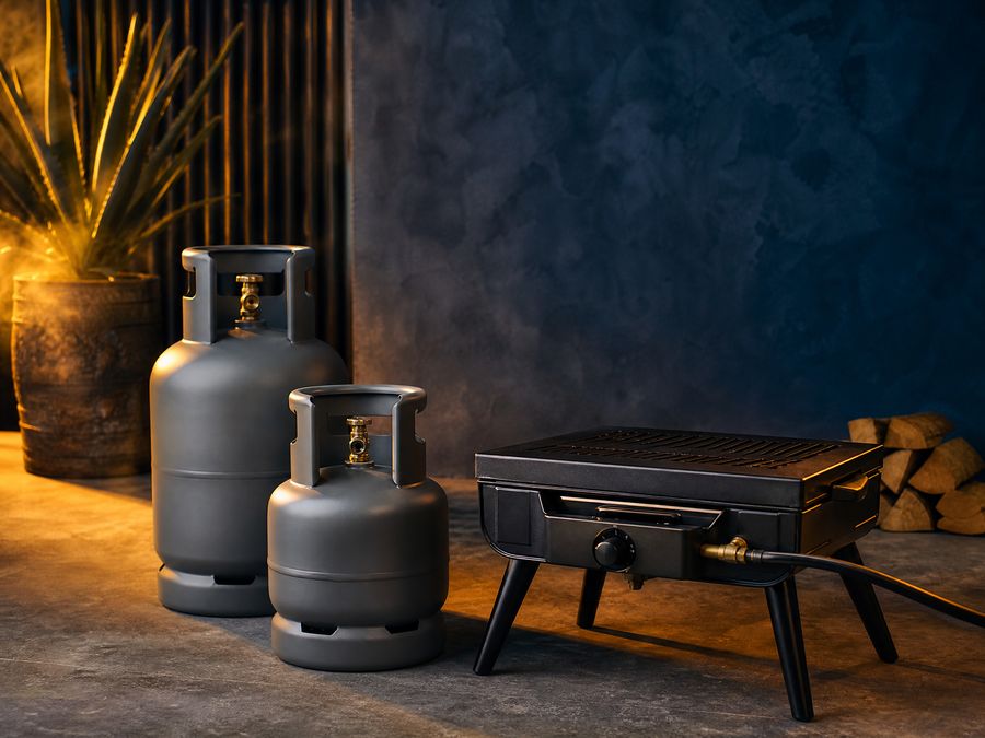 LPG cylinders ready for delivery